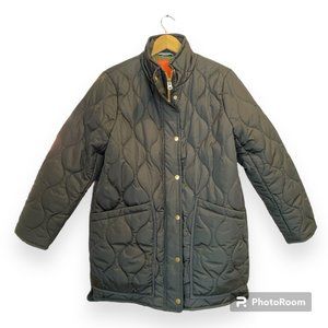 J CREW Quilted Signature Puffer Coat, M